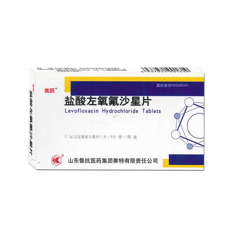 盐酸左氧氟沙星片0.1g*6片